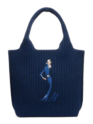 Sutton City Tote - Navy Stripe - Small