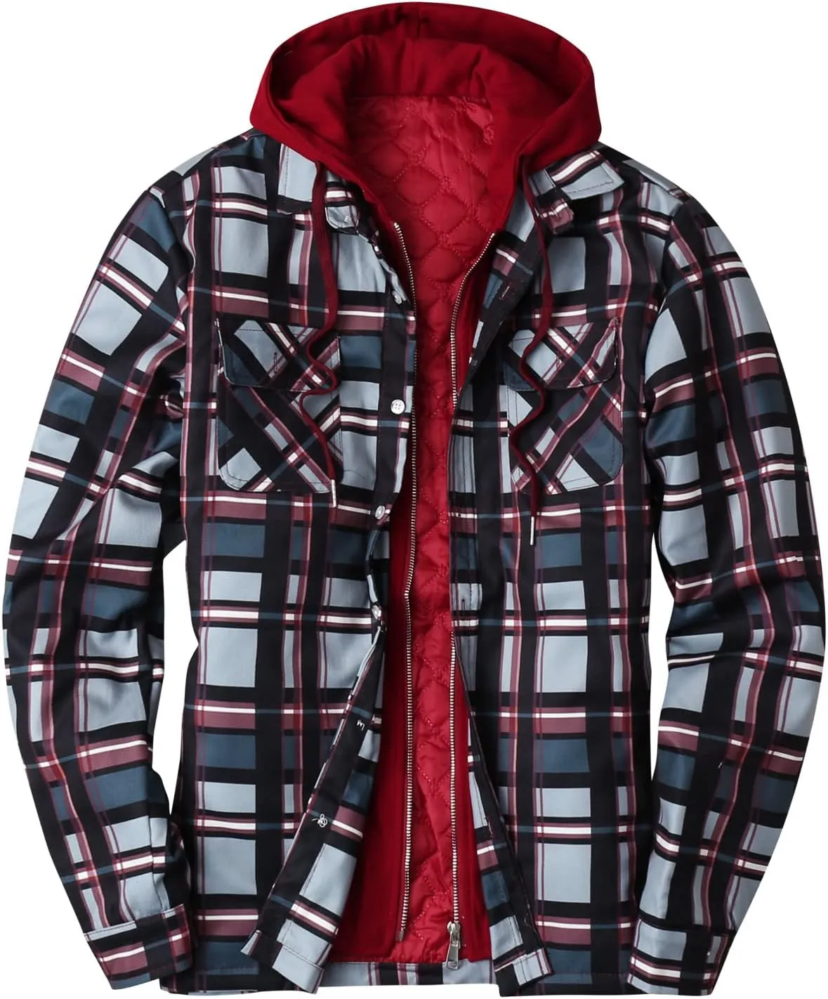 Sweatshirts for Men,Men's Button Down Regular Fit Long Sleeve Plaid Flannel Casual Shirts Men's Cotton Flannel Shirt Top