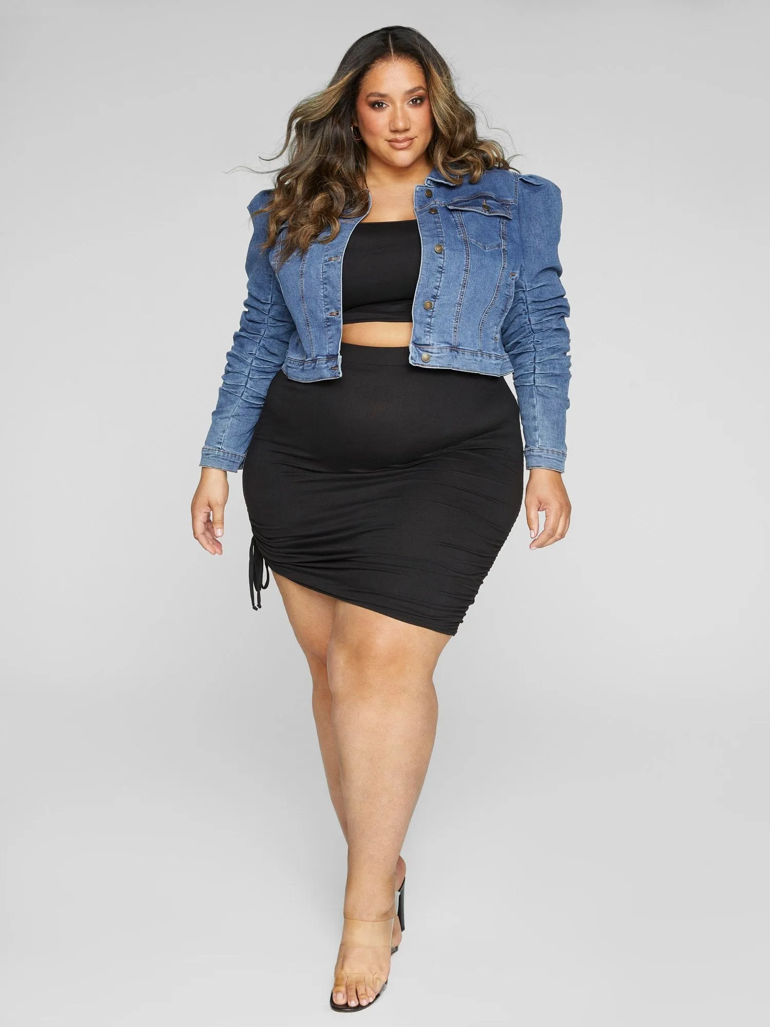 Tamela Bodycon Knit Skirt with Drawstring
