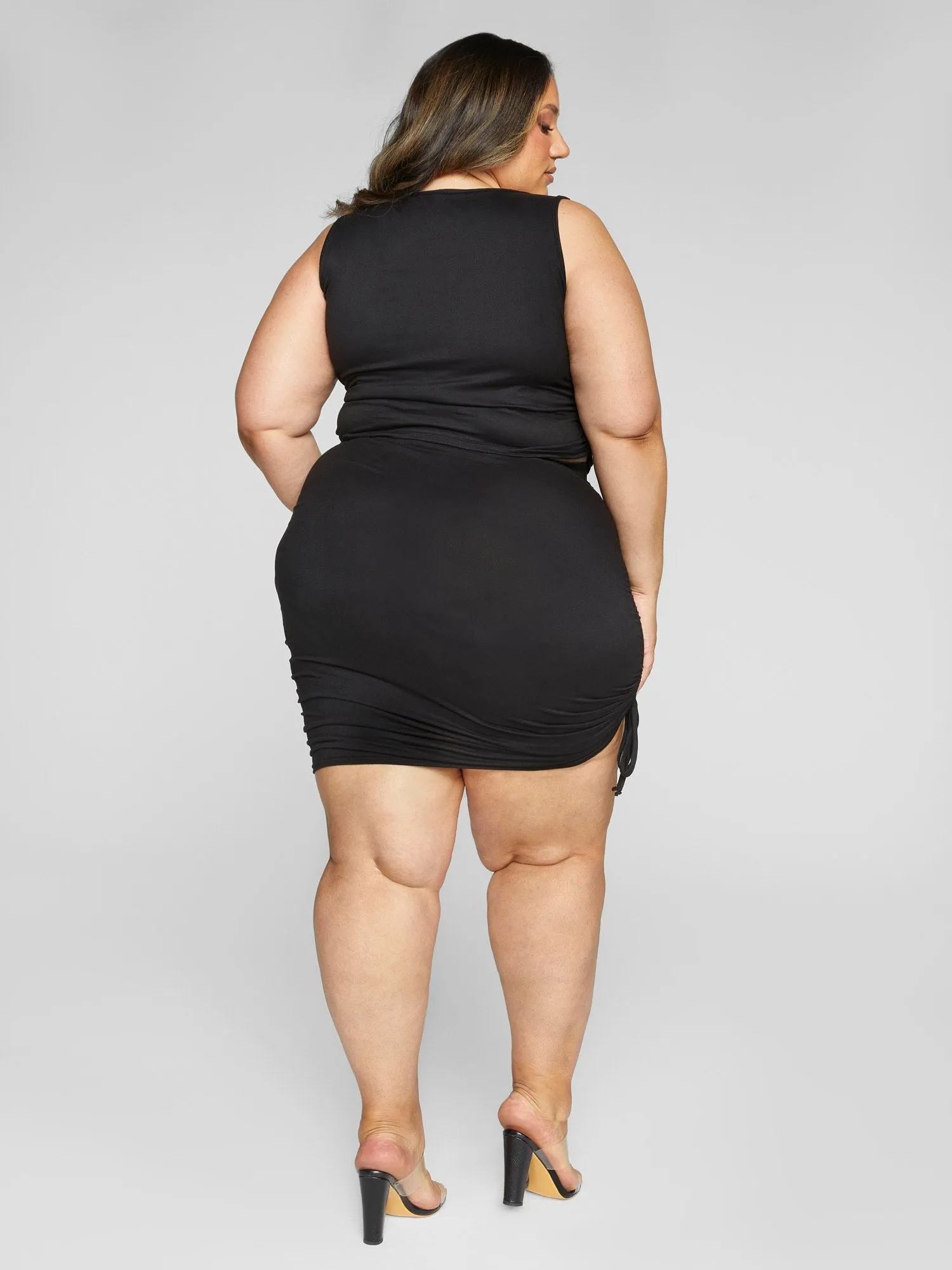 Tamela Bodycon Knit Skirt with Drawstring