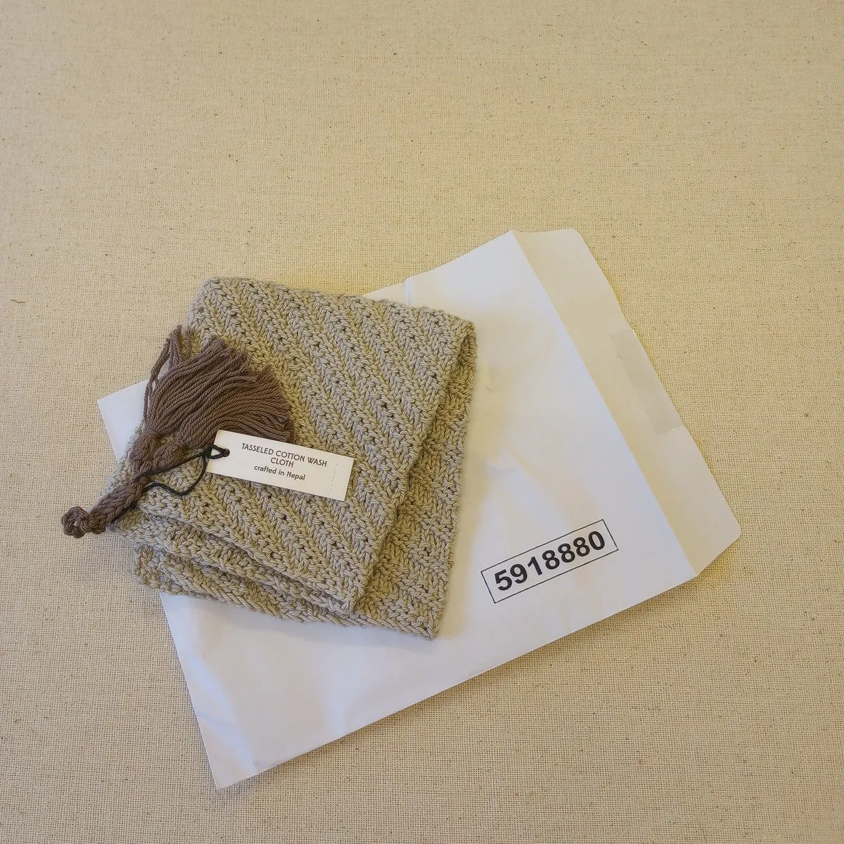 Tasseled Cotton Wash Cloth