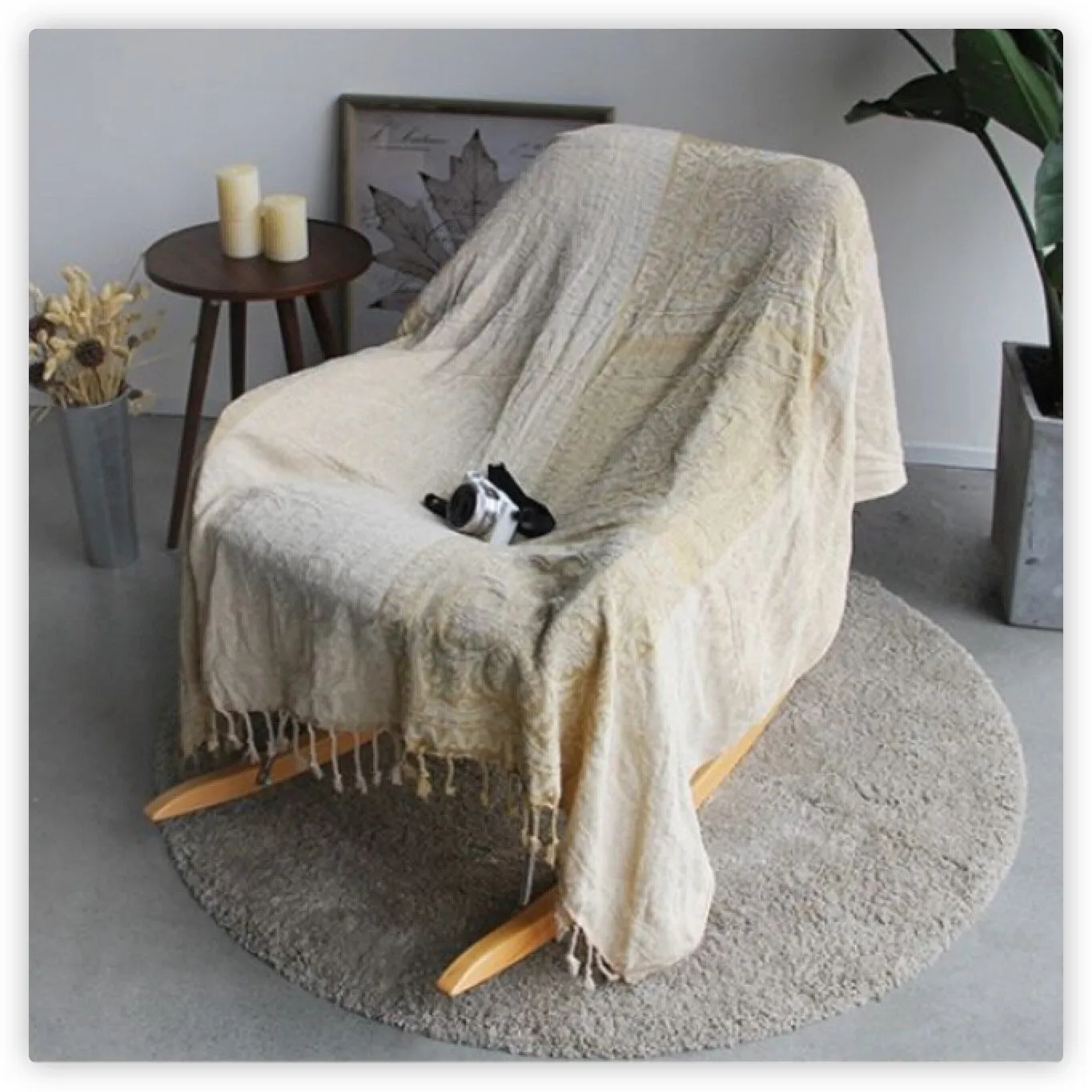 Textile City Ins Retro Sofa Decor Towel Mediterranean Nepal Plaid Patchwork Throw Blanket Heavy Sofa Cover Bedspread