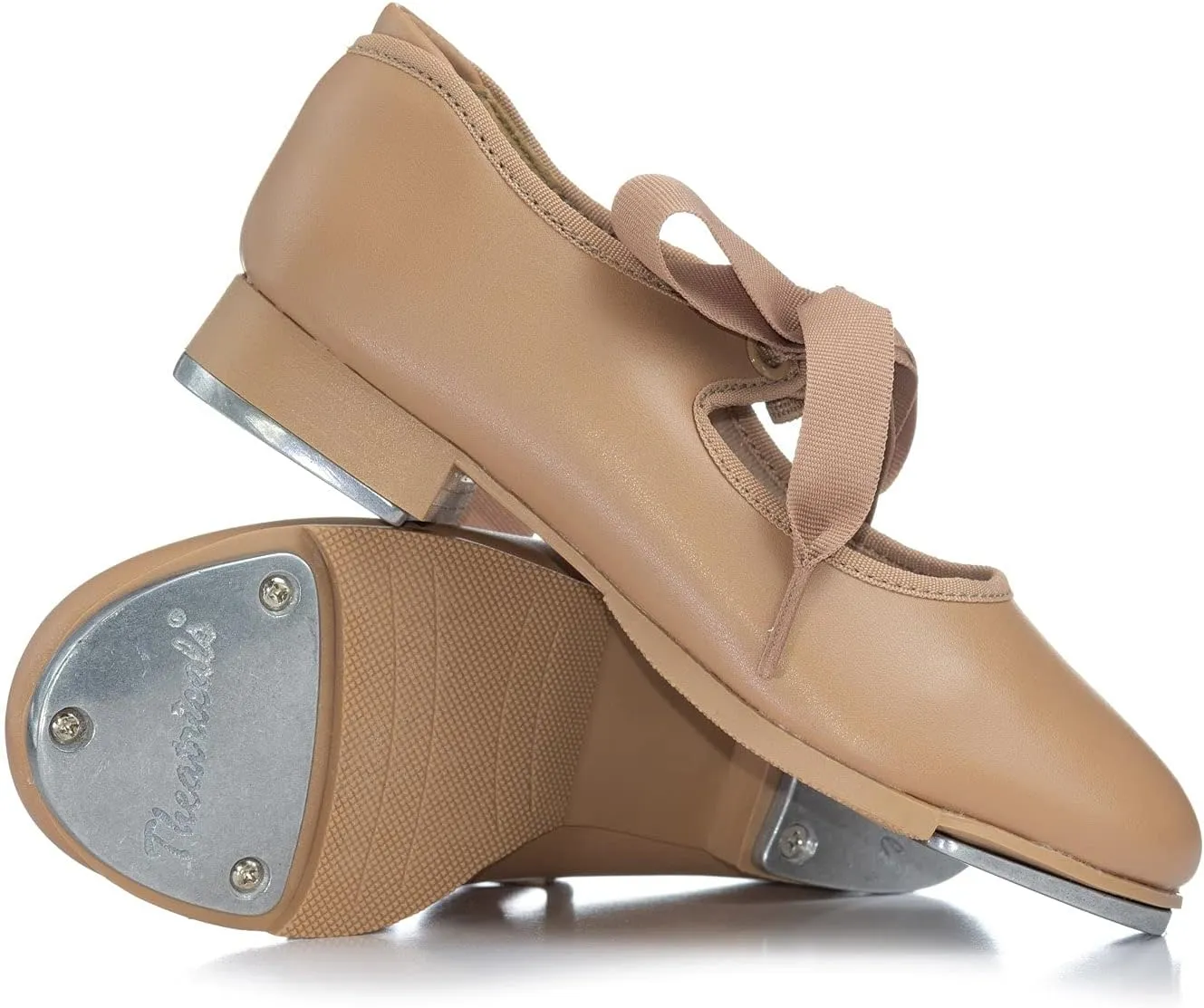 Theatricals Girls Tap Star Ribbon Tie Tap Shoes