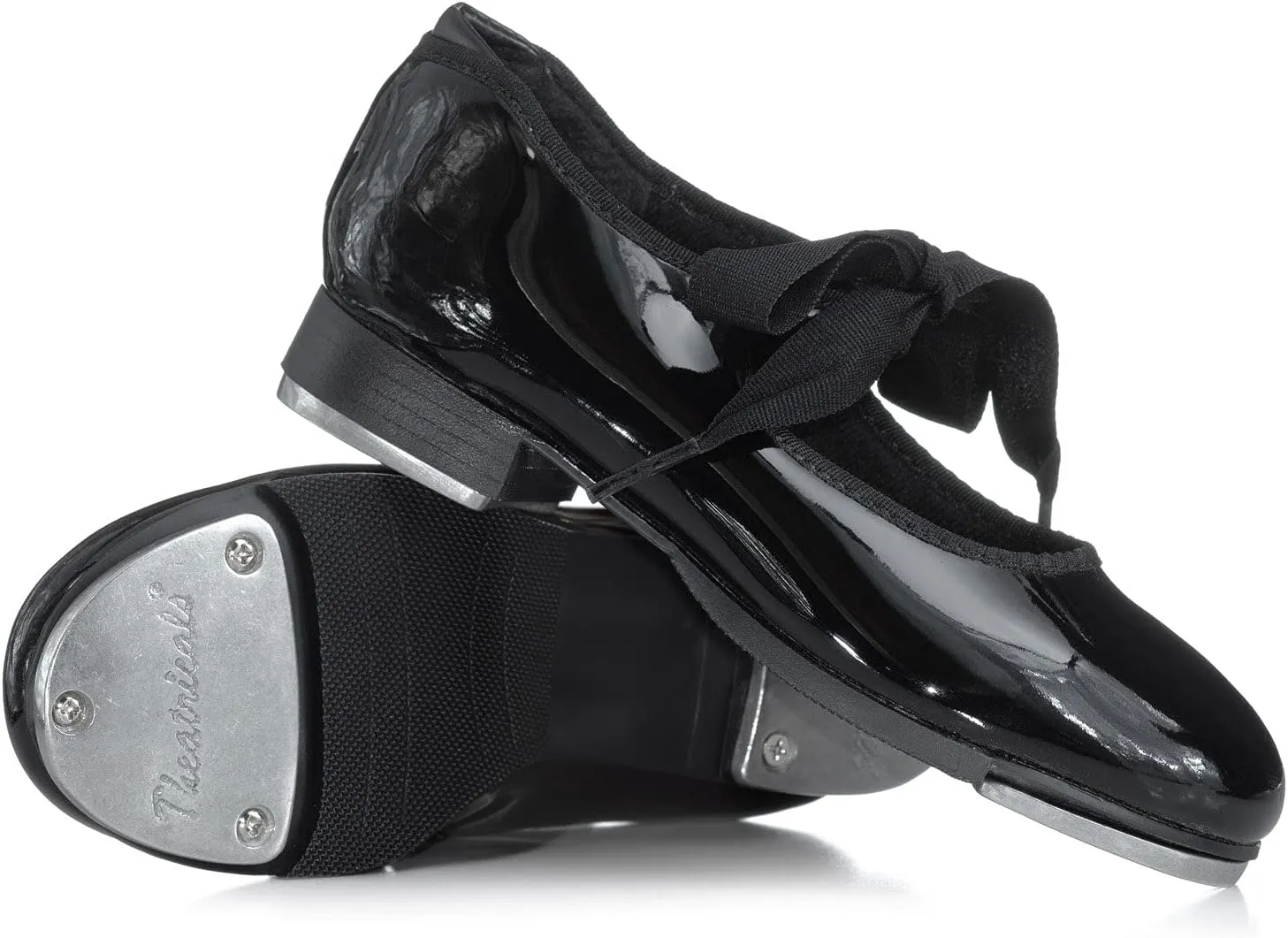Theatricals Girls Tap Star Ribbon Tie Tap Shoes