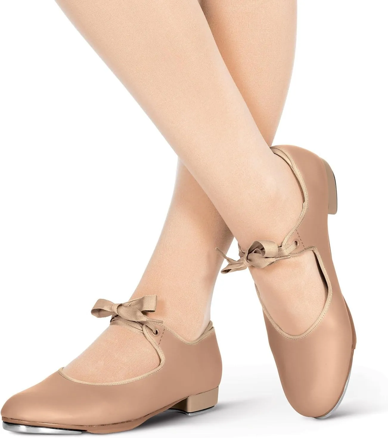 Theatricals Girls Tap Star Ribbon Tie Tap Shoes