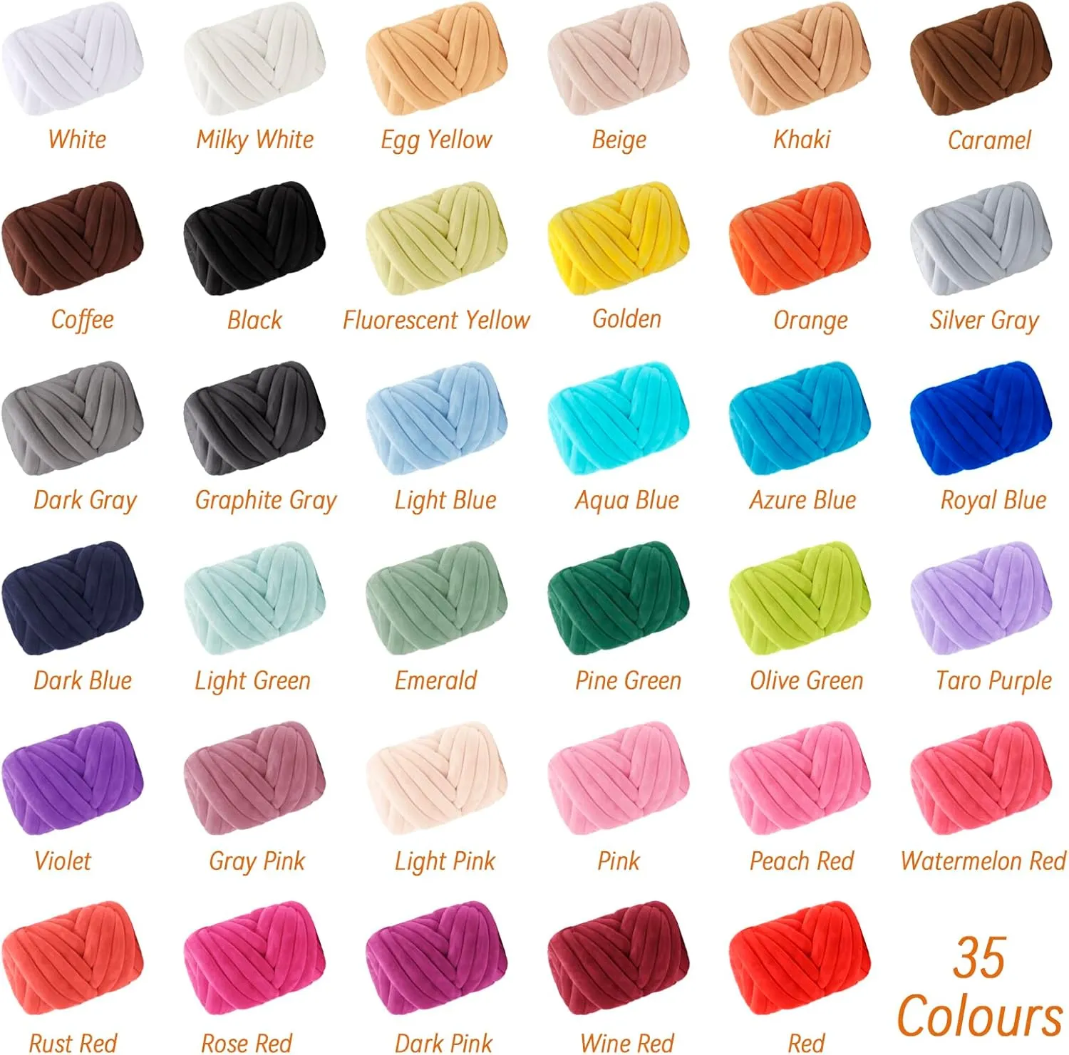 Thick Chunky Yarn for Arm Knitting Jumbo Tube Yarn Soft Chunky Knit Blanket Yarn, Velvet Yarn for Crocheting Handbags Hand Knitting Pet Bed Rugs Pillows Crafts (Beige, 1.1lbs)