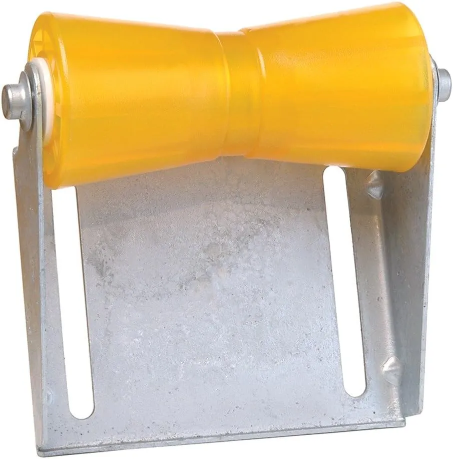 TIE DOWN 86282 Amber 12" Keel Roller with Panel Bracket Assembly, Silver