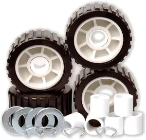 Tie Down 86419 Hull Sav'r Black 5" PVC Ribbed Wobble Roller Kit