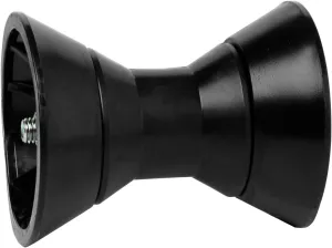 Tie Down Engineering Hull Sav'r PVC Roller Assembly with End Bells | Black 3 inch Bow Roller with 1/2 inch Shaft | Boat Trailer Parts & Accessories | Replacement Boat Rollers for Trailer