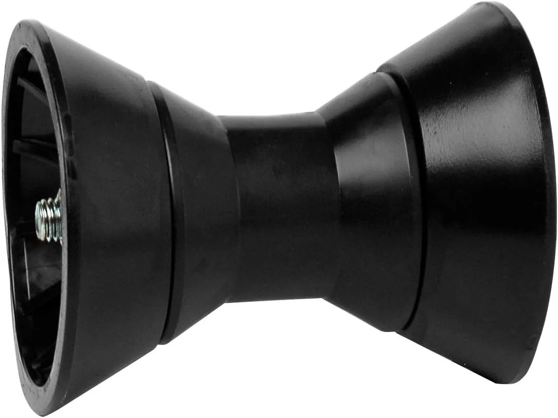 Tie Down Engineering Hull Sav'r PVC Roller Assembly with End Bells | Black 3 inch Bow Roller with 1/2 inch Shaft | Boat Trailer Parts & Accessories | Replacement Boat Rollers for Trailer