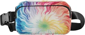 Tie Dye Rainbow Fanny Packs for Women & Men - Belt Bag Crossbody Waist Packs for Running - 21340910