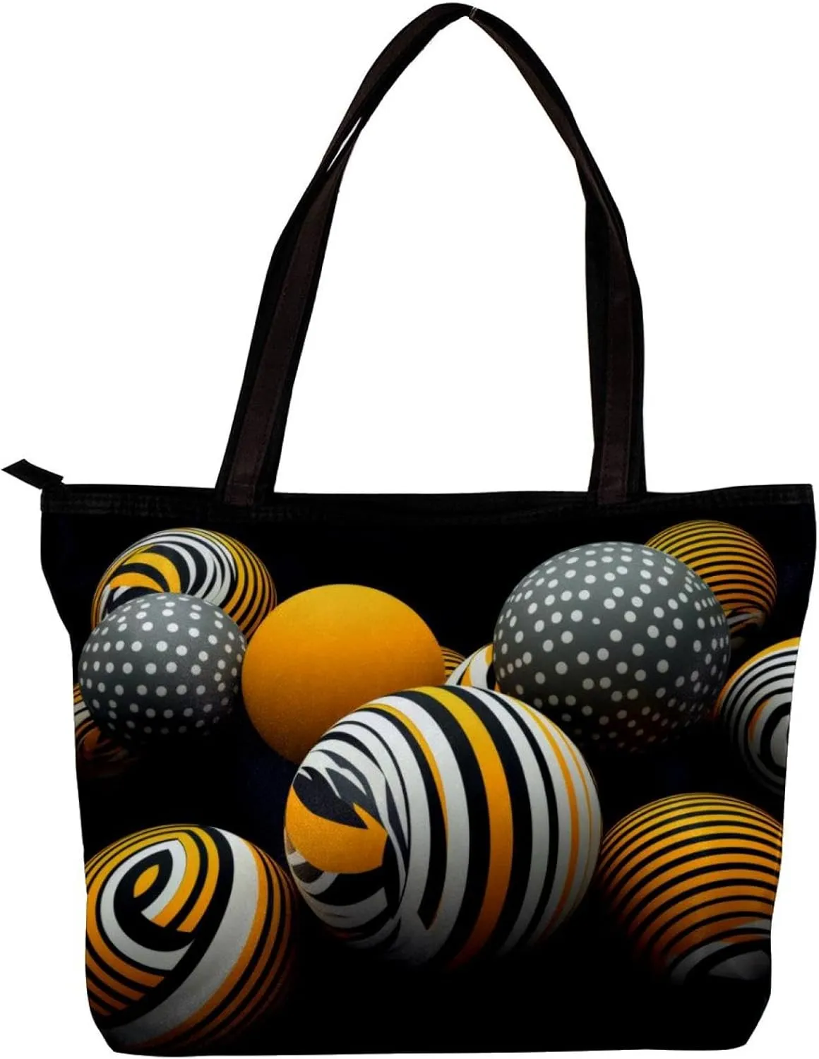 Tote Bags for Women,Womens Handbags,Small Tote Bag,Spheres Stripe Vector Art Pattern