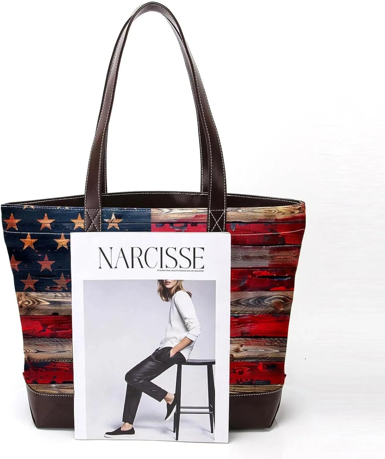 Tote Bags, Large Tote Bag, Women's Tote Handbags, Plank Paw Print Animal, Womens Tote Bags for Work