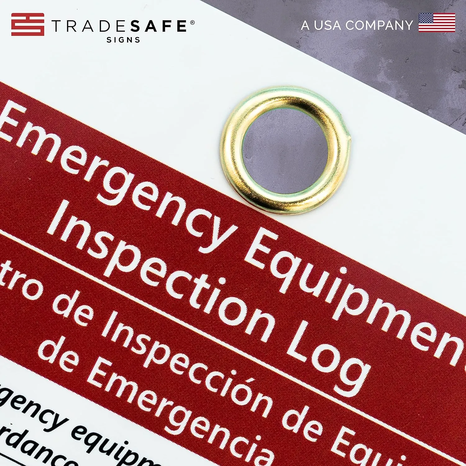 TRADESAFE Bilingual Emergency Equipment Inspection Log, Inspección de Equipo de Emergencia - 30 Eye Wash Station Inspection Tags with 30 Zip Ties, Durable 32 mil Vinyl Safety Inspection Tags