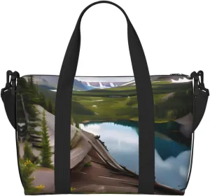 Travel Duffle Bag Weekender Bag Carry On Tote Bag Sport Gym Bag for Women Men Glacier National Park Print