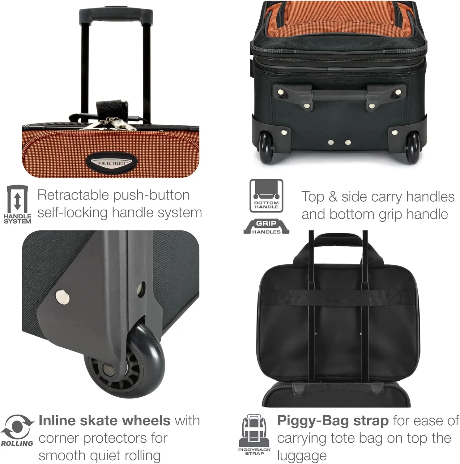 Travel Select Amsterdam Expandable Rolling Upright Luggage, Burgundy, Checked-Large 29-Inch