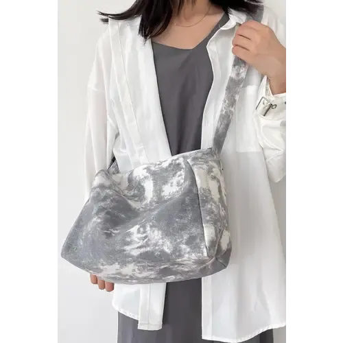 Trendy Tie-Dye Canvas Crossbody Bag