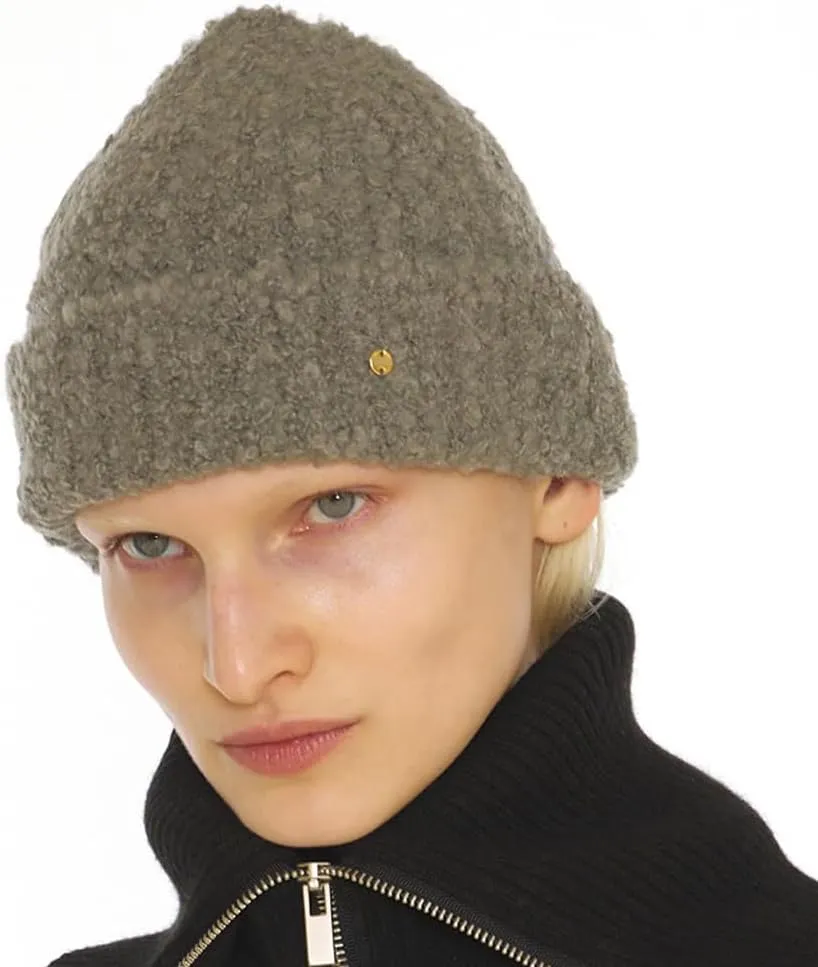 UNDERCONTROL Gold Label Unisex Fall Winter Mohair Boucle Soft Warm Cuffed Rollup Beanie Korea Knit Skull Ski Cuffed Hat Korea
