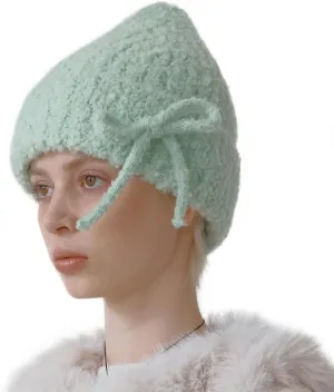 UNDERCONTROL Gold Label Unisex Fall Winter Mohair Boucle Soft Warm Cuffed Rollup Beanie Korea Knit Skull Ski Cuffed Hat Korea