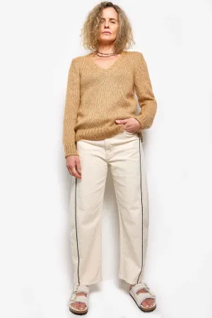 v-neck chunky pullover