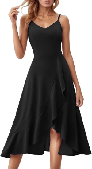 Vacation Dresses for Women 2025 Tank Dress Basic Sleeveless V Neck Long Maxi Dresses Party Club Flowy Sundresses