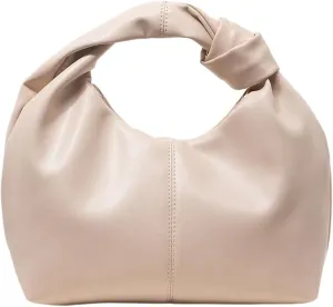 Verdusa Women's Faux Leather Evening Bags Knotted Top Handle Clutch Purses