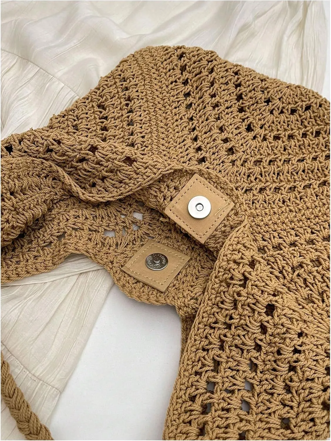 Verdusa Women's Straw Hobo Shoulder Bags Woven Tote Handbag Summer Crochet Purse