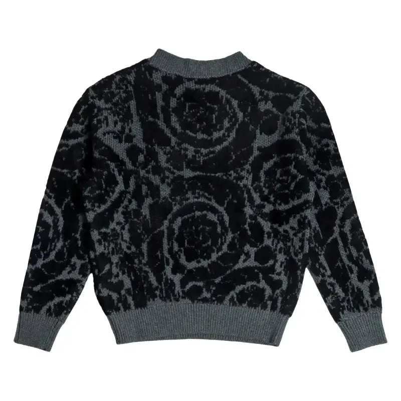 Versace Black Barocco Jacquards Sweater