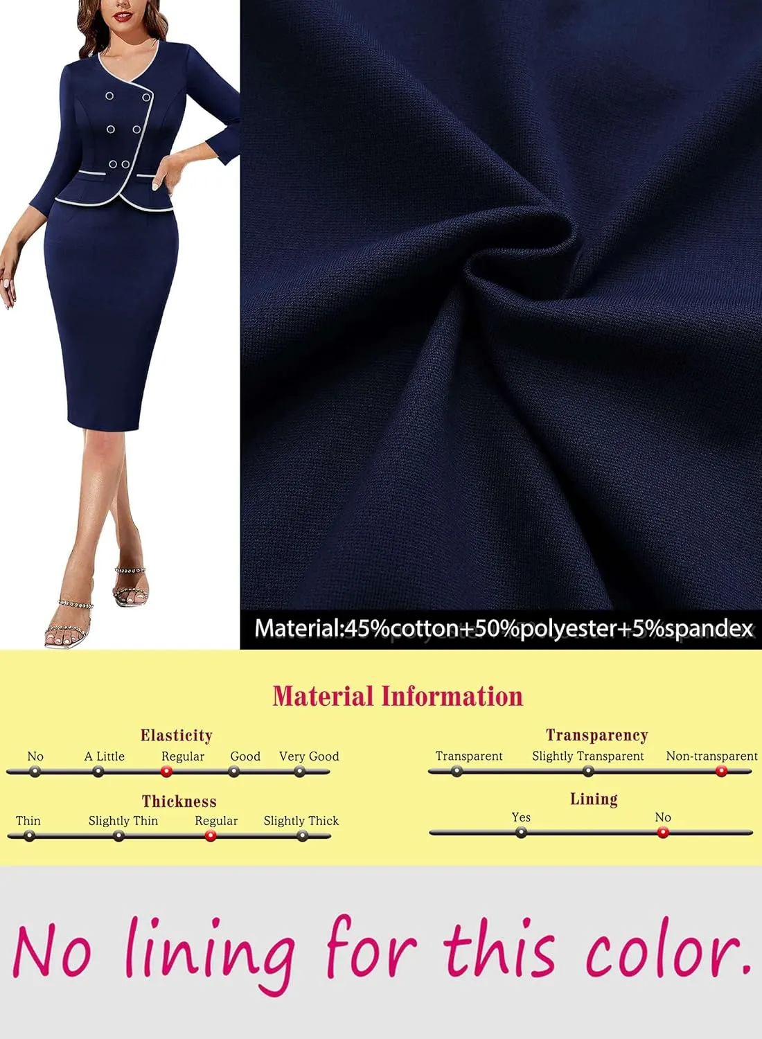 VFSHOW Womens 2024 Fall Work Business Dresses Double Breasted V Neck Office Slimming Peplum Pencil Sheath Dress