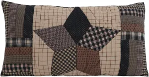 VHC Brands, Bingham Star, Cotton, 21x37, King Sham, Black