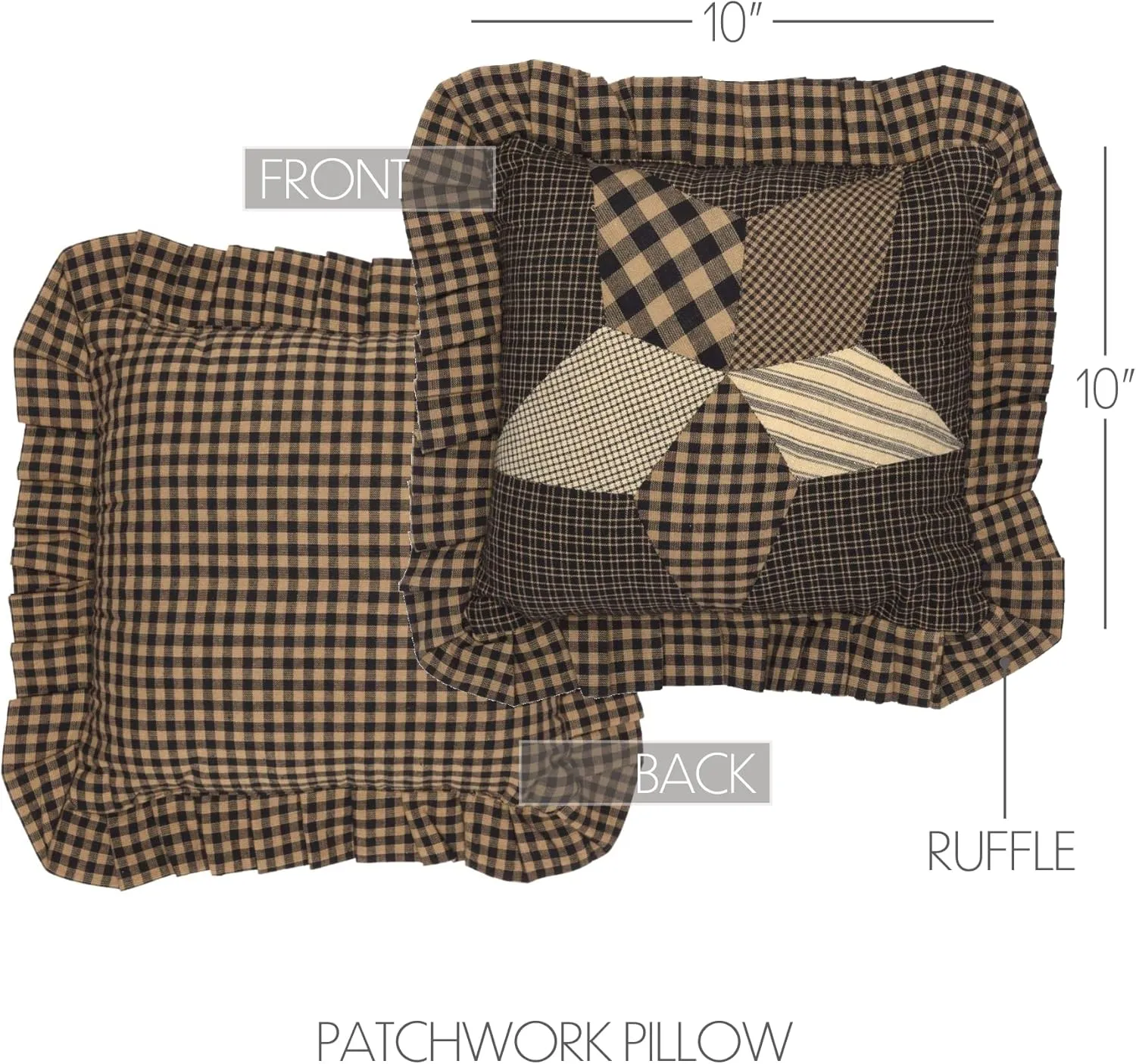 VHC Brands Farmhouse Star 10" x 10" 6694 Pillow