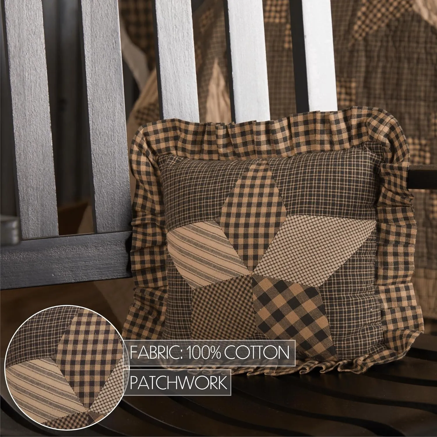 VHC Brands Farmhouse Star 10" x 10" 6694 Pillow