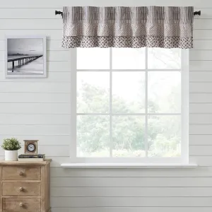 VHC Brands, Florette Ruffled Patchwork Valance, Brown, 16x72