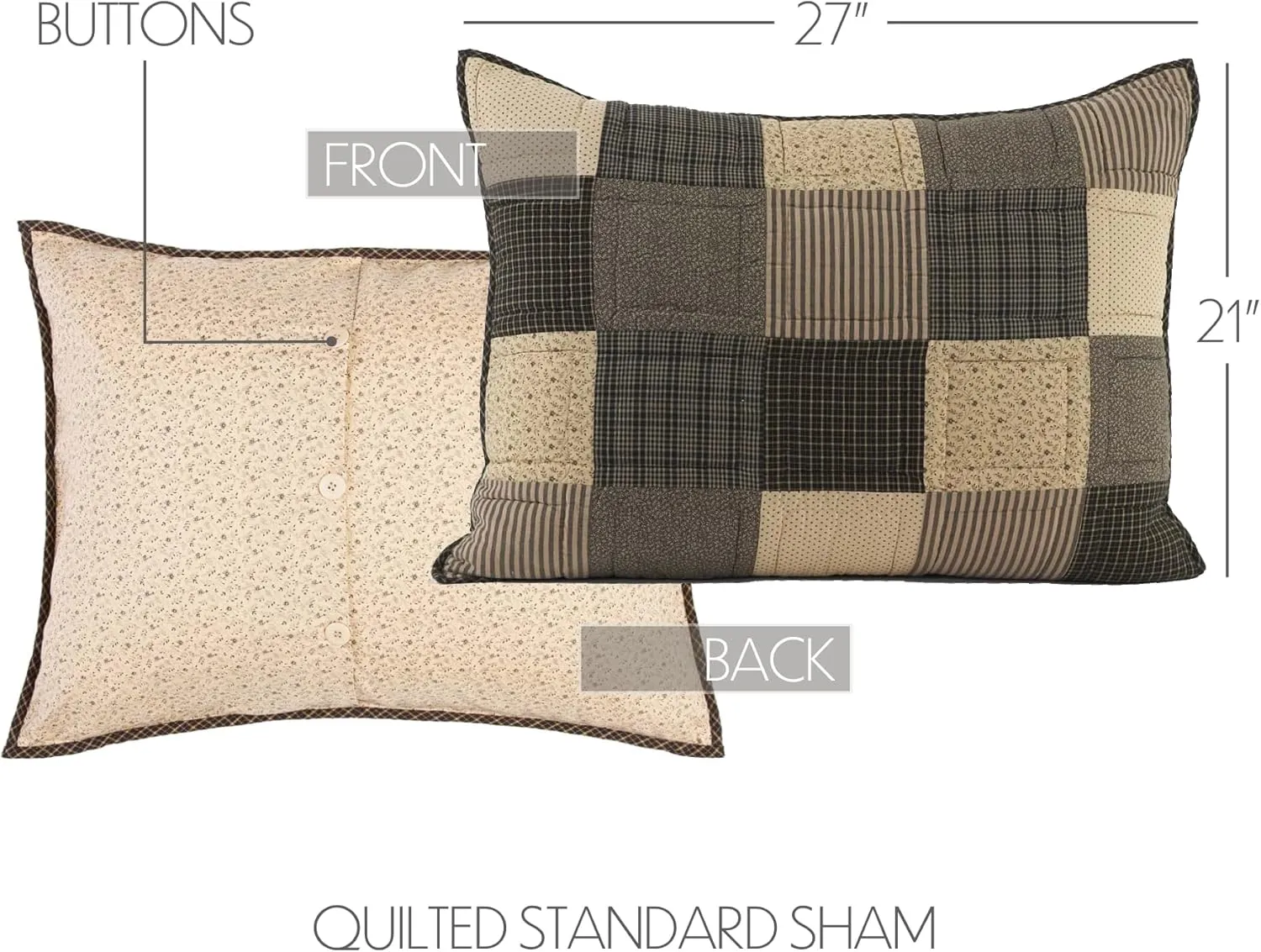VHC Brands Kettle Grove Quilted Patchwork Pillow Sham