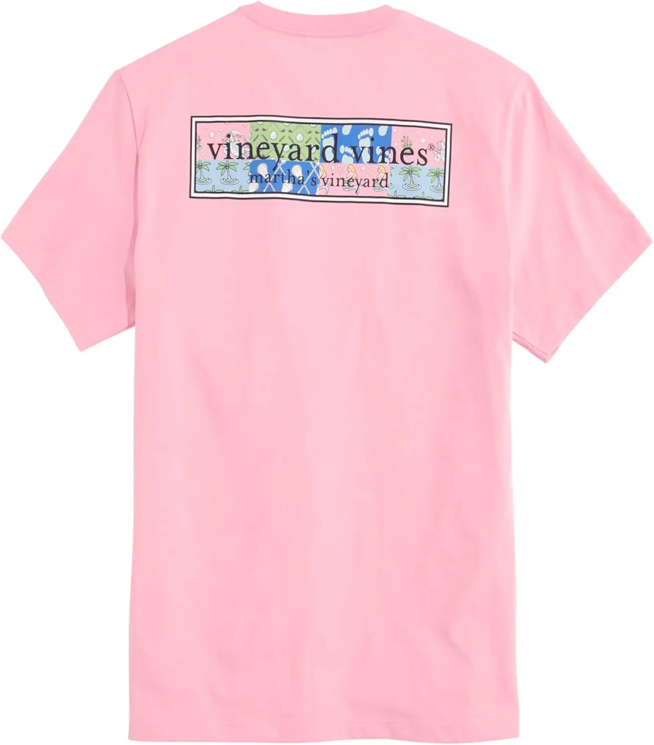 vineyard vines Men's Classic Patchwork Logo Box Short-Sleeve Pocket Tee