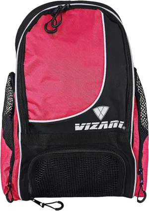 Vizari Solano Soccer Backpack With Ball Compartment and Vented Ball Pocket and Mesh Side Cargo Pockets for Adults and Teens