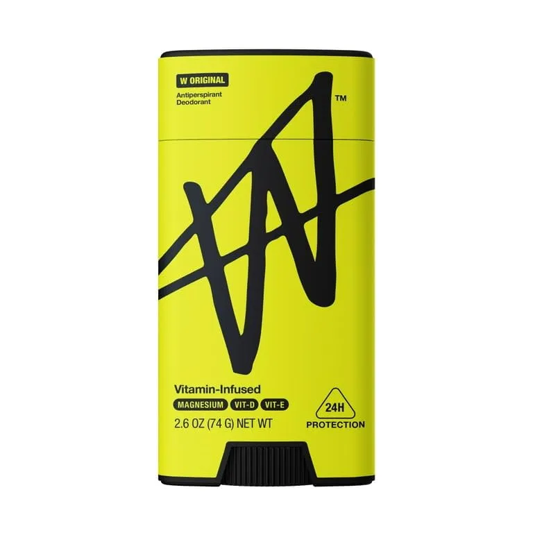 W by jake paul Original Vitamin-Infused Antiperspirant Deodorant, 24H Protection, 2.6 oz, Magnesium, Vit-D & Vit-E