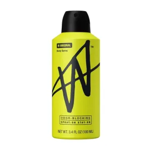 W Original by jake paul Body Spray, Odor-Blocking Formula, 3.4 Fl Oz, Neon Yellow