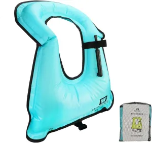 WACOOL Inflatable Snorkel Diving Swimming Scuba Vest Jacket large buoyancy Up to 220 lbs for Adult Youth Kids