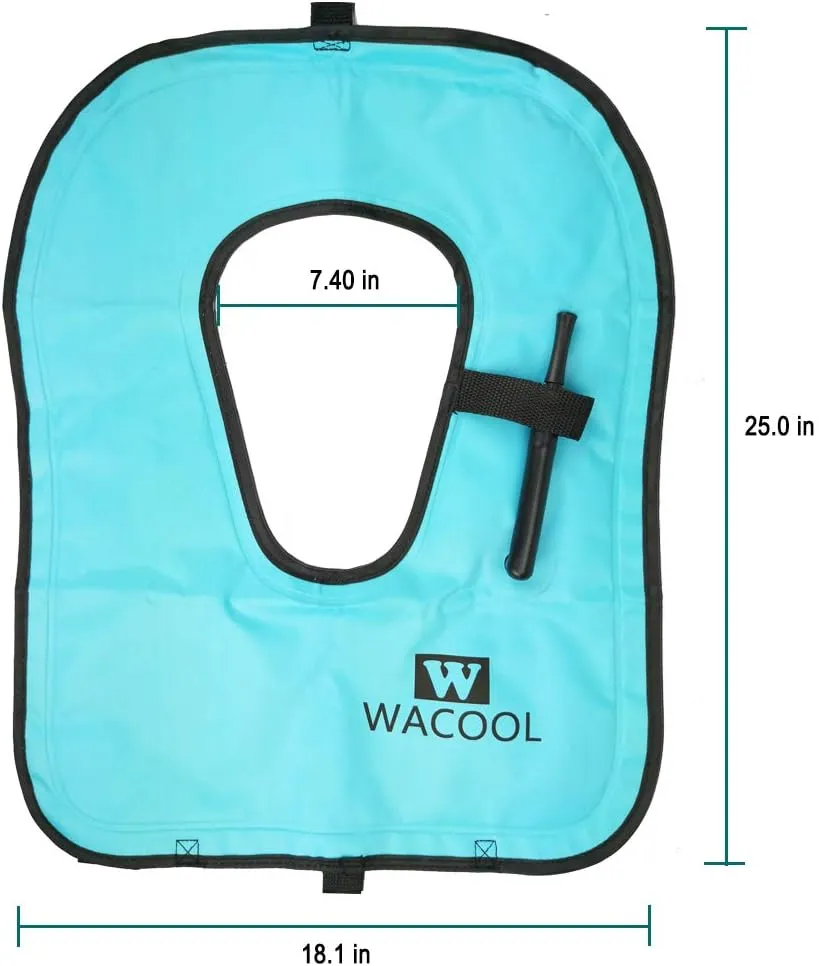 WACOOL Inflatable Snorkel Diving Swimming Scuba Vest Jacket large buoyancy Up to 220 lbs for Adult Youth Kids