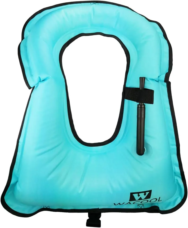 WACOOL Inflatable Snorkel Diving Swimming Scuba Vest Jacket large buoyancy Up to 220 lbs for Adult Youth Kids
