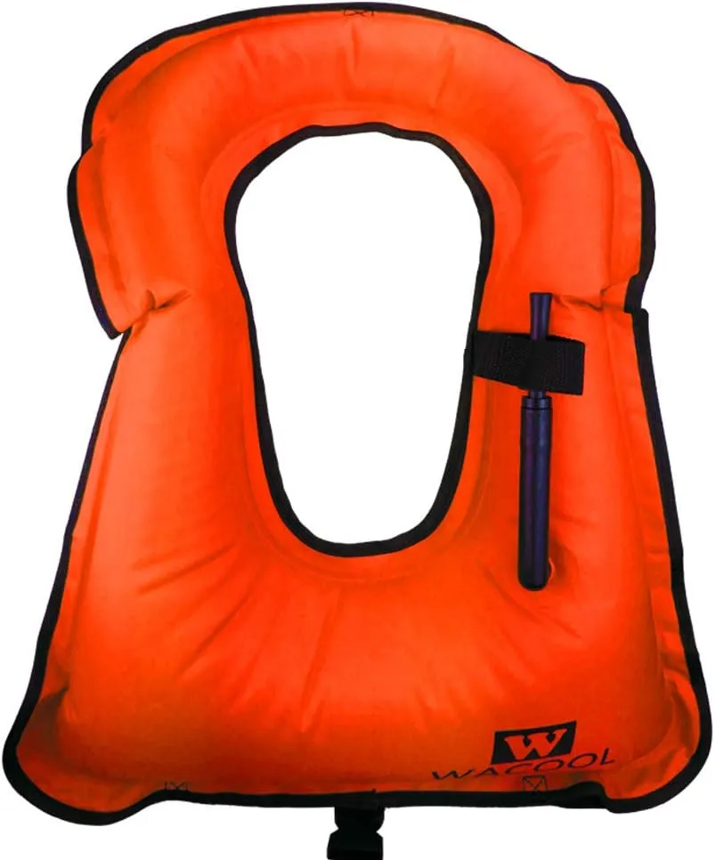 WACOOL Inflatable Snorkel Diving Swimming Scuba Vest Jacket large buoyancy Up to 220 lbs for Adult Youth Kids