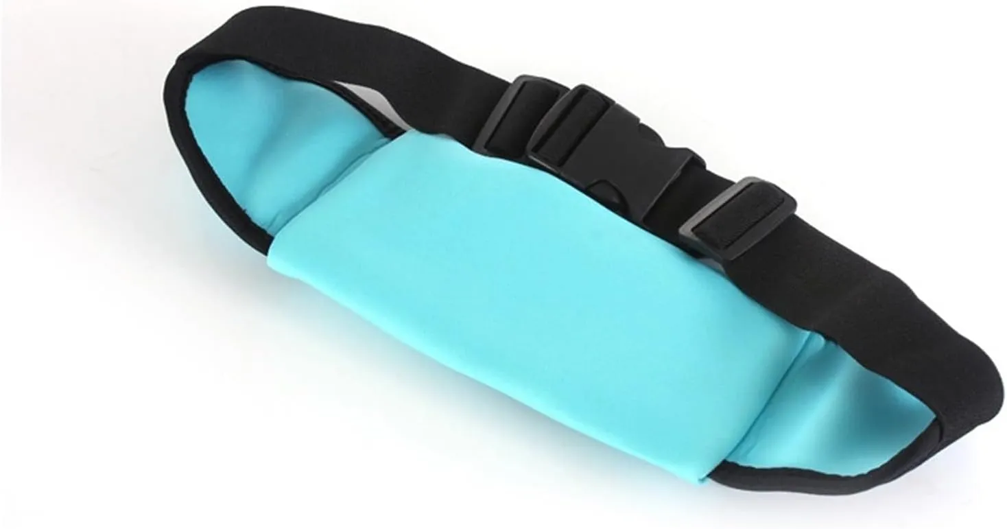 Waterproof running waist bag sports jogging outdoor mobile phone holder belt bag female male fitness cycling sports accessories(Blue)