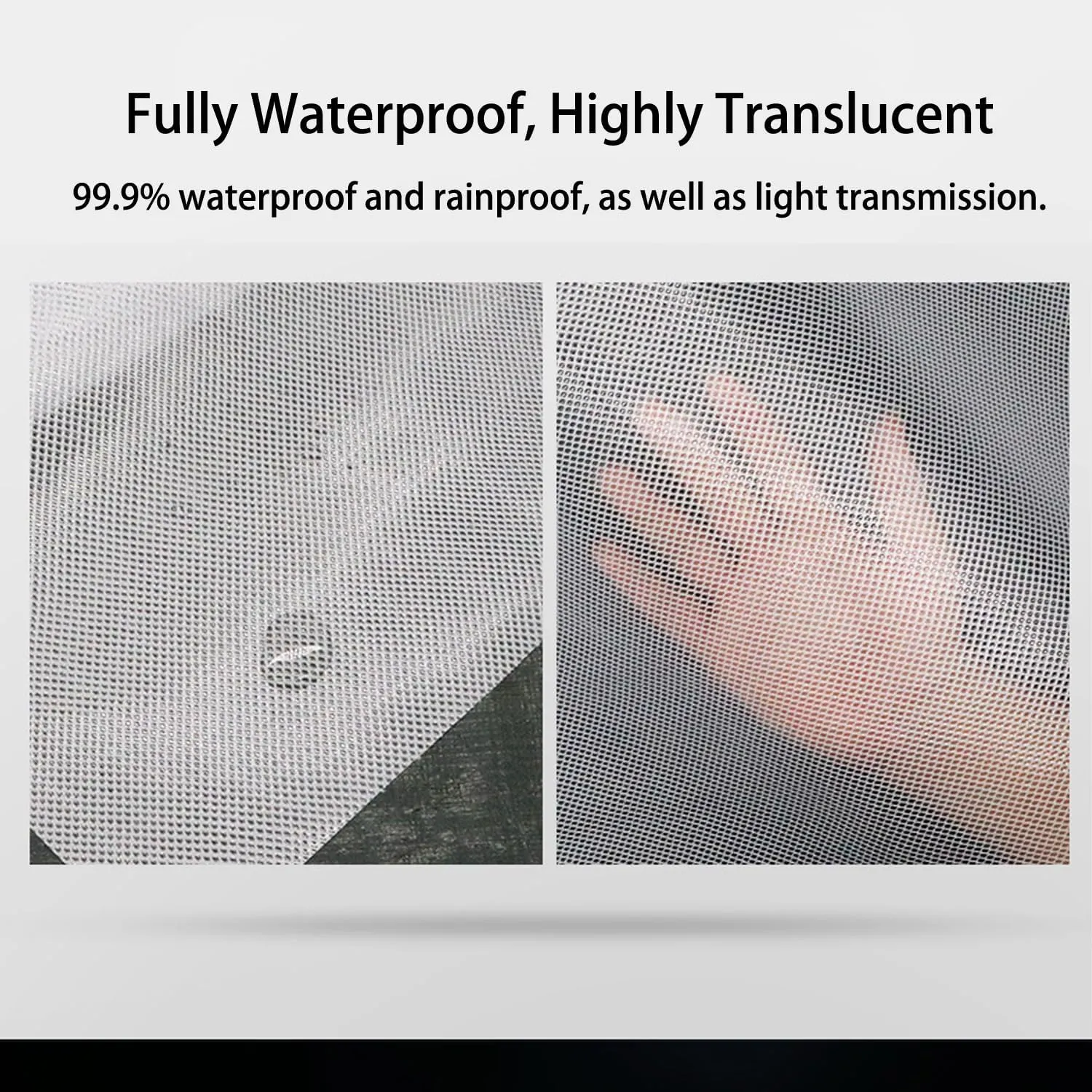 Waterproof Tarp Tent Cover Large Tarp for Under Tent Multi Purpose Protective Cover Durable Waterproof Weather Proof Rip and Tear Resistant 6.56ft x 6.56ft White
