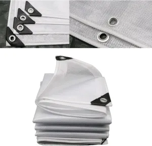 Waterproof Tarp Tent Cover Large Tarp for Under Tent Multi Purpose Protective Cover Durable Waterproof Weather Proof Rip and Tear Resistant 6.56ft x 6.56ft White