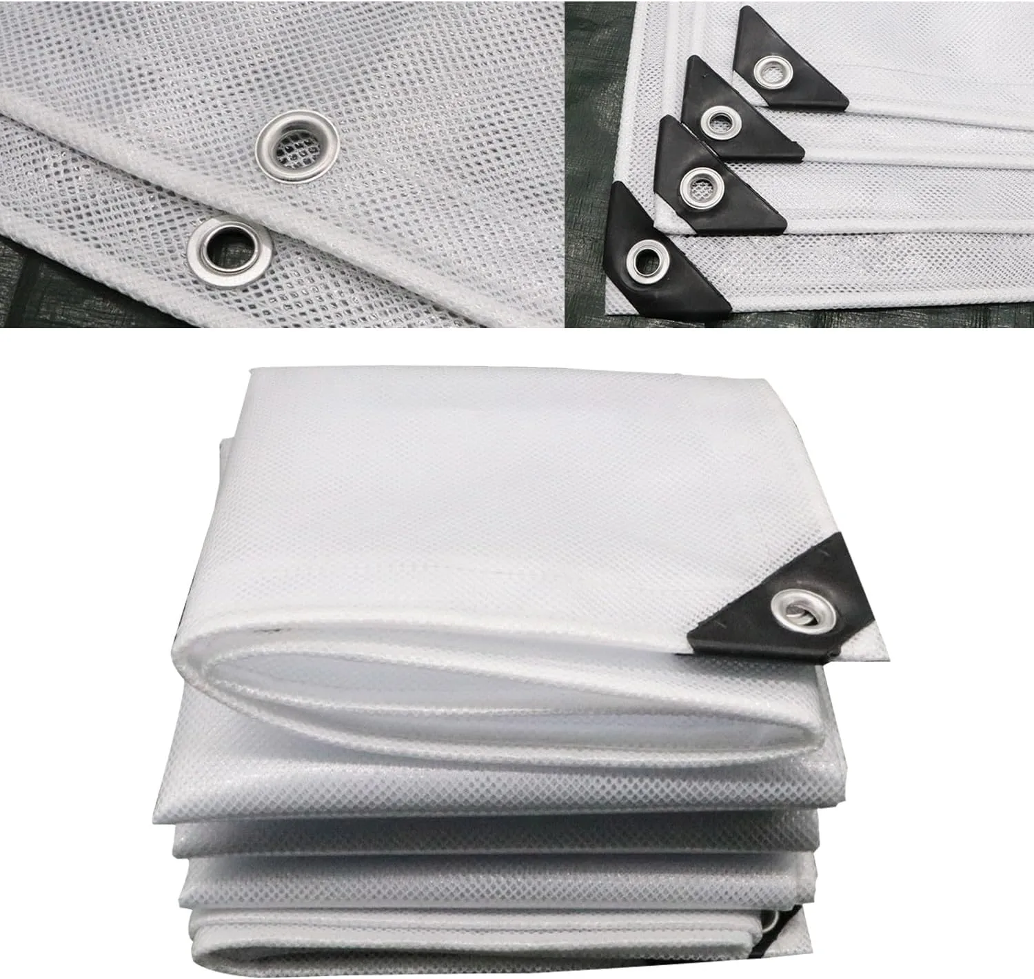 Waterproof Tarp Tent Cover Plastic Tarp for Under Tent Multi Purpose Protective Cover Durable Waterproof Weather Proof Rip and Tear Resistant 3.28ft x 4.92ft White