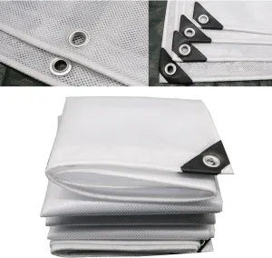 Waterproof Tarp Tent Cover Plastic Tarp for Under Tent Multi Purpose Protective Cover Durable Waterproof Weather Proof Rip and Tear Resistant 3.28ft x 4.92ft White