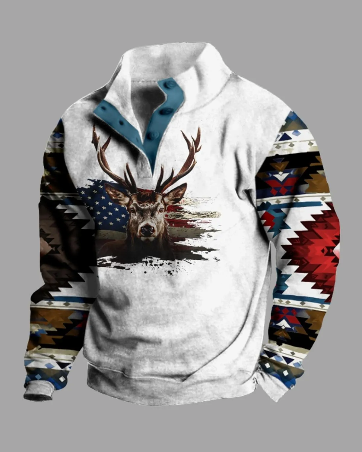 Western Graphic Sweatshirt for Men Aztec Vintage Country Hoodies Long Sleeve Cowboy Jacket Pullover Festival Outfits