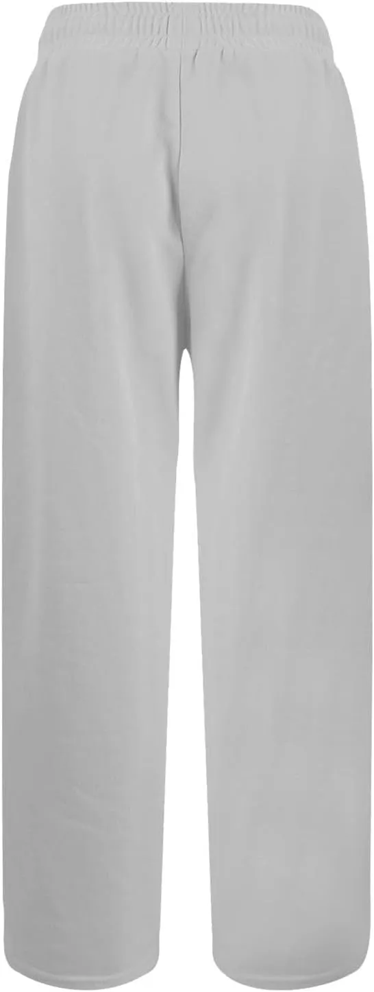 Wide Leg Sweatpants for Women Baggy Comfy Athletic Pants Casual Drawstring High Waisted Track Pants with Pockets