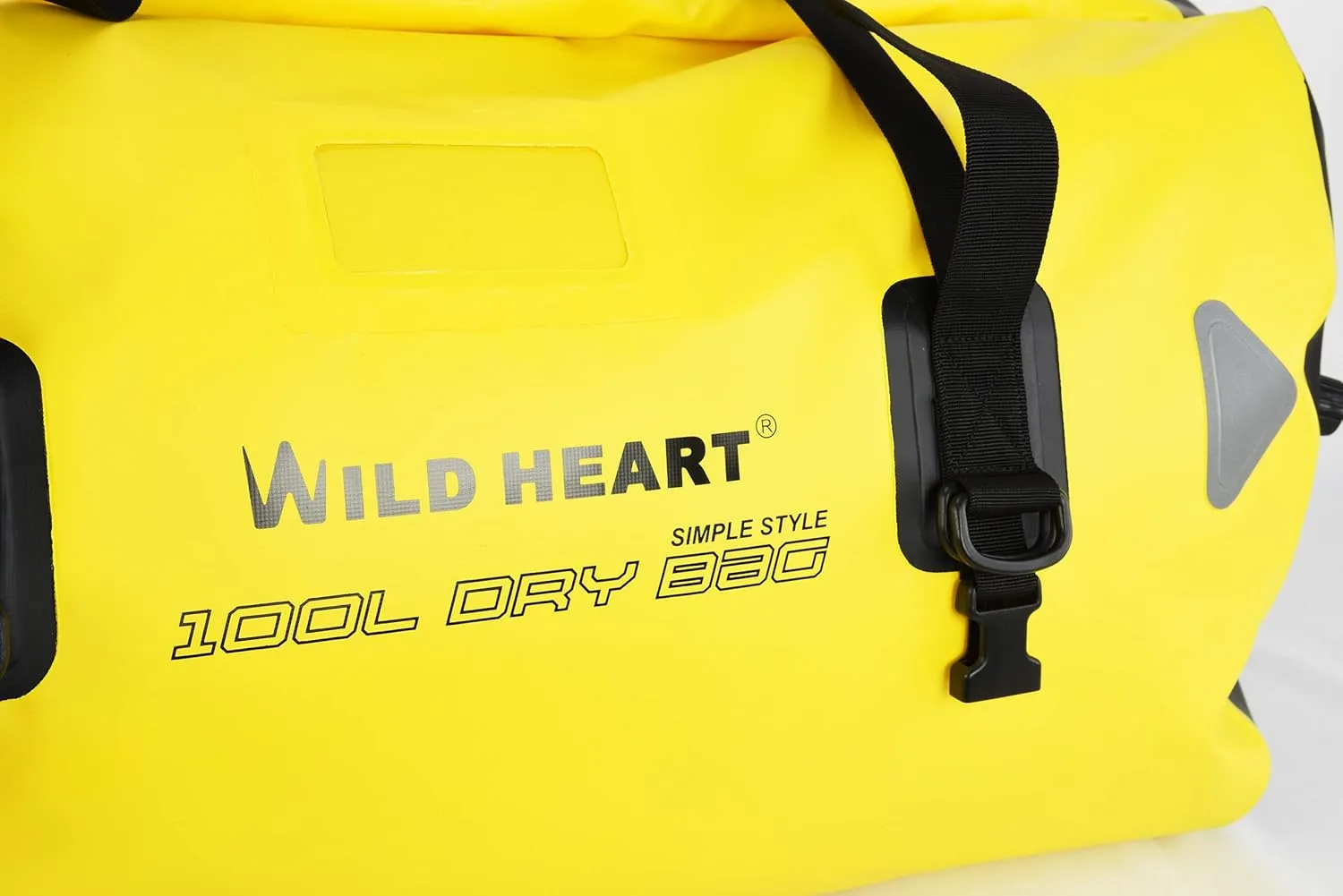 WILD HEART Waterproof Motorcycle Duffel Bag PVC500D Double-bottom With Rope Straps and Inner Pocket 40L 66L 100L for Kayaking, Camping, Boating,Motorcycle